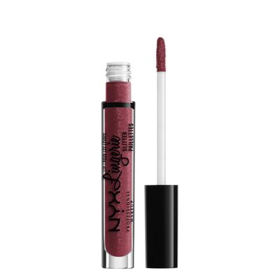 NYX PROFESSIONAL MAKEUP Lip Lingerie Glitter - Euro Trash Dark Pink-Brown