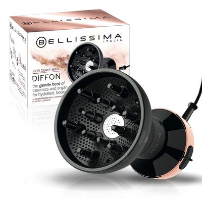 Bellissima Italia Diffon DF1 5000 Ceramic - Lightweight Diffuser &amp; Curly Hair Dryer with Argan Oil