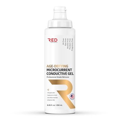 Microcurrent Conductive Gel, 8.45 fl oz - Long-Lasting, Non-Greasy, Hypoallergenic - Supercharge Your Facial Device - 1 Bottle, 8.45 fl oz250mL
