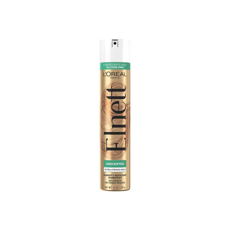 L'Oreal Paris Elnett Satin Hairspray Extra Strong Hold Unscented 11 oz (Packaging May Vary)
