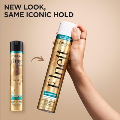 L'Oreal Paris Elnett Satin Hairspray Extra Strong Hold Unscented 11 oz (Packaging May Vary)