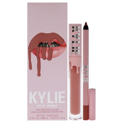 Kylie Cosmetics Matte Lip Kit - 802 Candy for Women - 2 Pc 0.10 oz Matte Liquid Lipstick, 0.03 oz Lip Liner