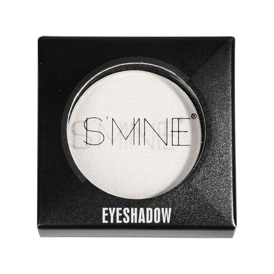 ISMINE Single Eyeshadow Powder Palette Shimmer Pearl White, High Pigment, Longwear Single White Eye Makeup for Day &amp; Night (#01)