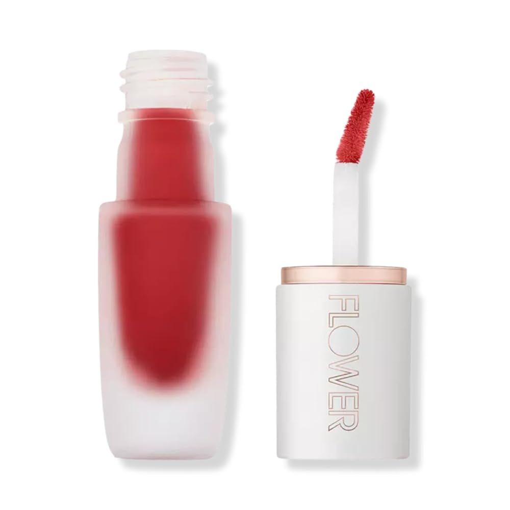 FLOWER BEAUTY By Drew Barrymore Perfect Pout Lip Color - Soft Matte Finish - Liquid Lipstick - Comfortable  Lightweight Feel (Icon)