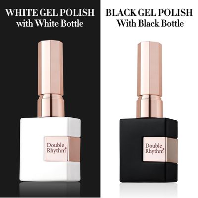 Double Rhythm 2 Pcs 15ml UV Gel Polish Set Pure White And Black Color Gel Nail Polish Kit Nail Art Salon DIY (A1015A1093)