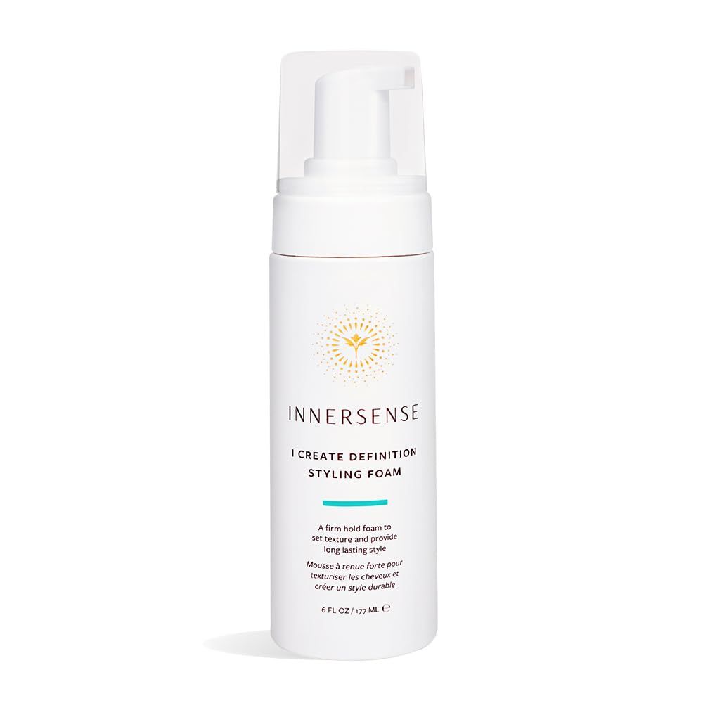 INNERSENSE Organic Beauty - Natural I Create Definition Styling Foam | Clean Haircare For Long-Lasting Curls (6 fl oz | 177 ml)