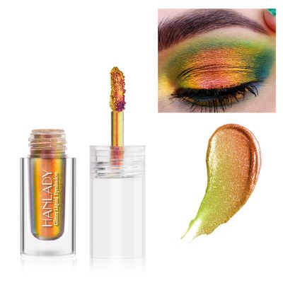HANLADY Chameleon Eyeshadow Liquid Glitter Eye Makeup, Glitter Eyeshadow Intense Color Shifting Long Lasting with No Creasing, Quicky Dry &amp; High Pigmented Shimmer Eye Shadow, Sunset