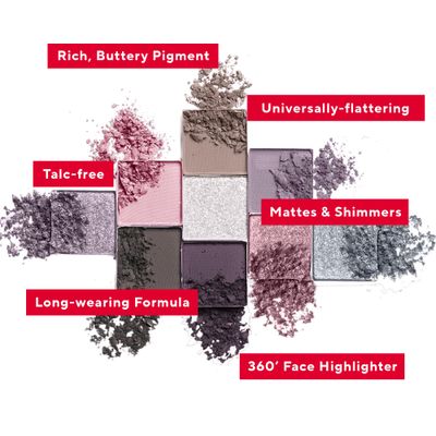 Mirabella Eye Love You Neutral Shimmer Eyeshadow Palette - Makeup Palette wUltra Pigmented Pressed Powders, Creamy Matte &amp; Shimmer Cool Toned Eyeshadow Palette - Seduction