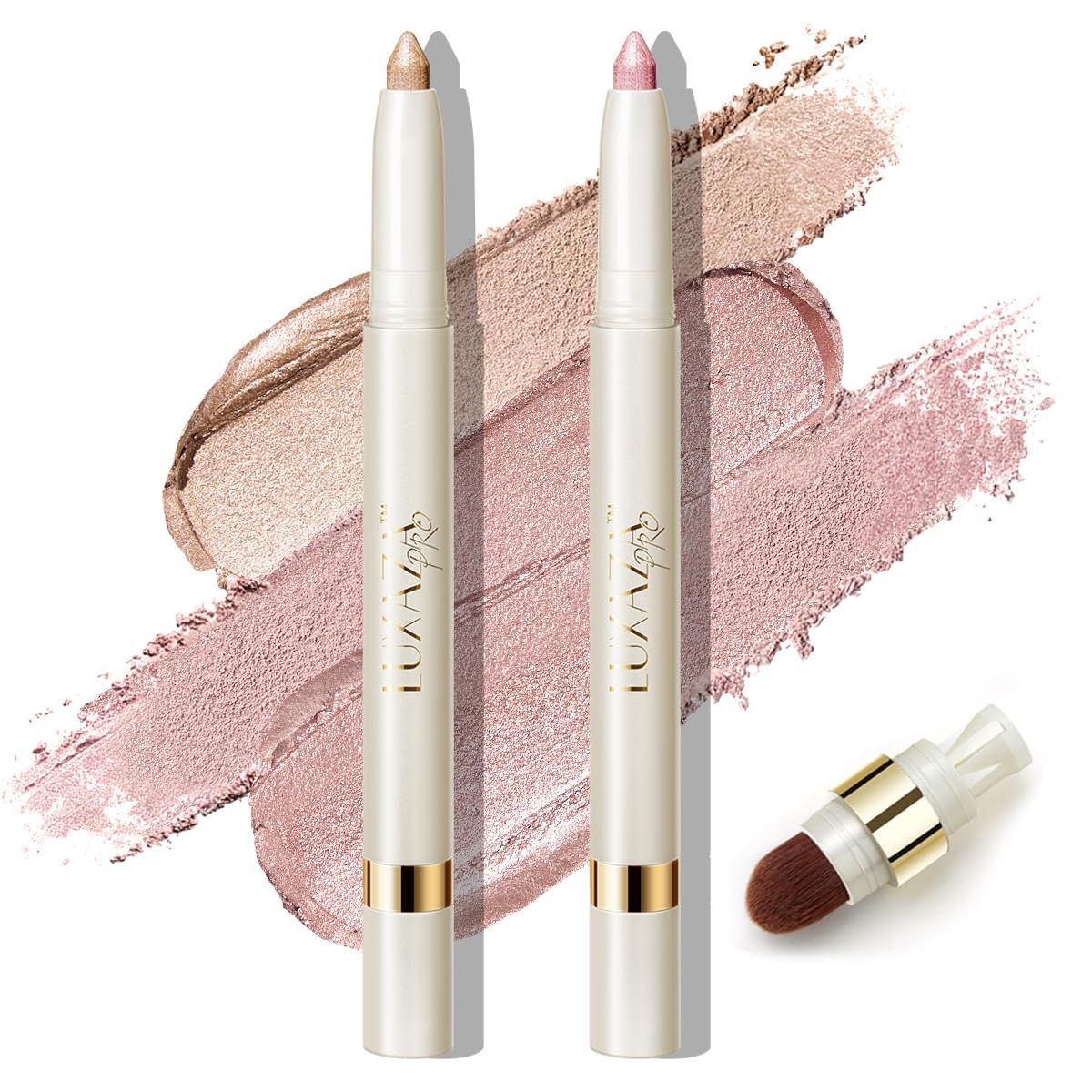 LUXAZA PRO Multi-Purpose Makeup Stick, Cream Shimmer, Eyeshadow Eyeliner Highlighter Makeup Eye Brightener Pencil Sticks Cosmetics #S1S3