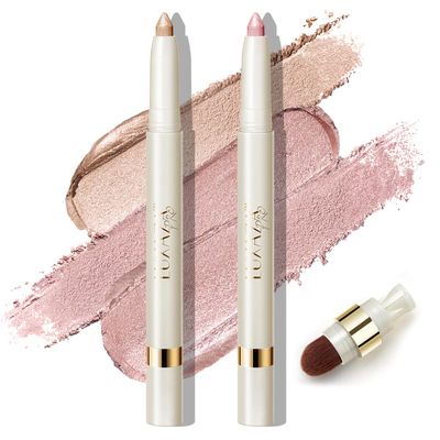 LUXAZA PRO Multi-Purpose Makeup Stick, Cream Shimmer, Eyeshadow Eyeliner Highlighter Makeup Eye Brightener Pencil Sticks Cosmetics #S1S3