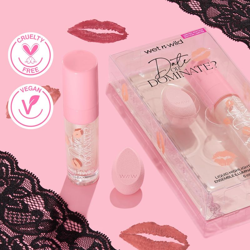 wet n wild Date Or Dominate Liquid Highlighter &amp; Sponge Set