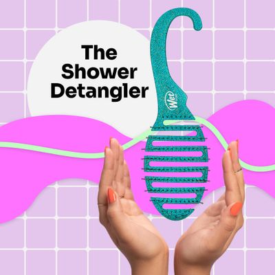 Wet Brush Shower Hair Brush Detangler - Exclusive Ultra-soft IntelliFlex Bristles - Minimizes Pain And Protects Against Split Ends &amp; Breakage - Comb For Women, Men, Wet &amp; Dry Hair - Green Glitter