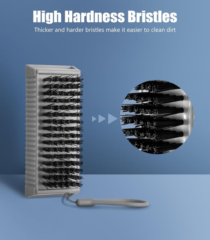 Larbois Nail Brush for Cleaning Fingernails, 2Pack Heavy Duty Nail Brushes Remove Dirt and Paint Fingernail Brush Deep Cleaning Mechanical Nail Scrub Brush Two-Sided with Hanging Rope