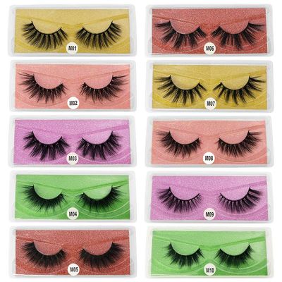 HBZGTLAD Wholesale Eyelashes 1020304050100 Pairs Faux 3D Mink Lashes Natural False Eyelashes Makeup Cilios Thick Mink Eyelashes In (mix 10pair)