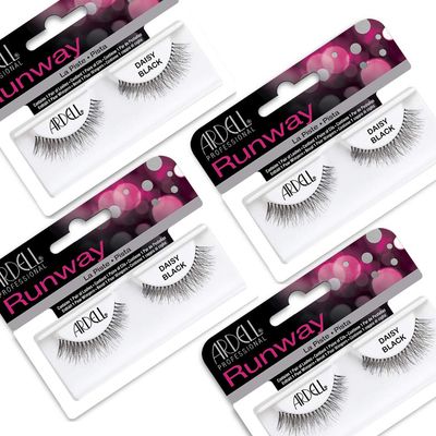 Ardell False Eyelashes Daisy Black - Natural Look Lashes, Comfortable Wear for Everyday &amp; Special Occasions, 4 Pack