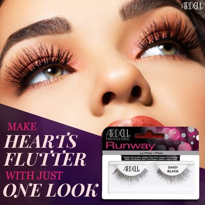 Ardell False Eyelashes Daisy Black - Natural Look Lashes, Comfortable Wear for Everyday &amp; Special Occasions, 4 Pack
