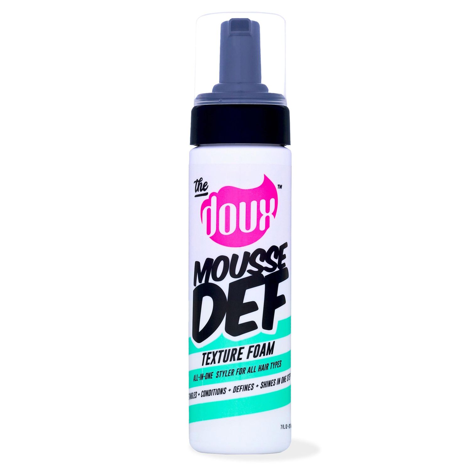 The Doux Mousse Def Texture Foam, Multi-Use Mousse Hair Foam to Style, Condition, Define, Volumize, and Add Shine - 7oz