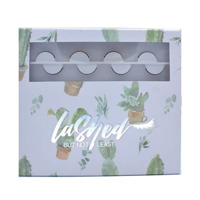 Gray La Vie Eyelash Case Travel Organizer | Magnetic Eyelash Storage Case I Lash Case | Eyelash Holder I Makeup Organizer | Makeup Storage | False Eyelash Organizer | Lash Holder (Succulents)