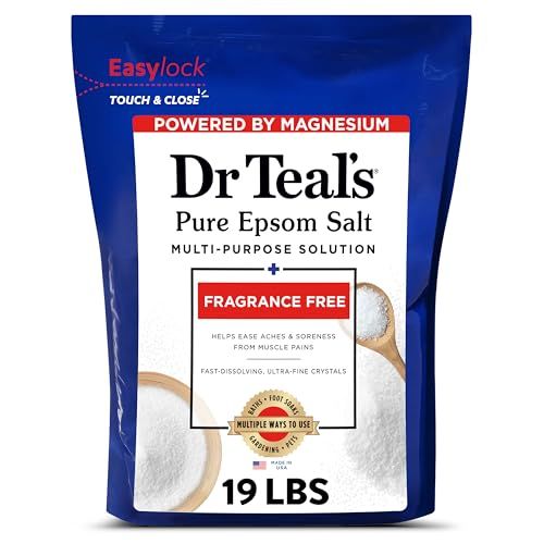 Dr Teal's Unscented Epsom Salt, 19 lbs