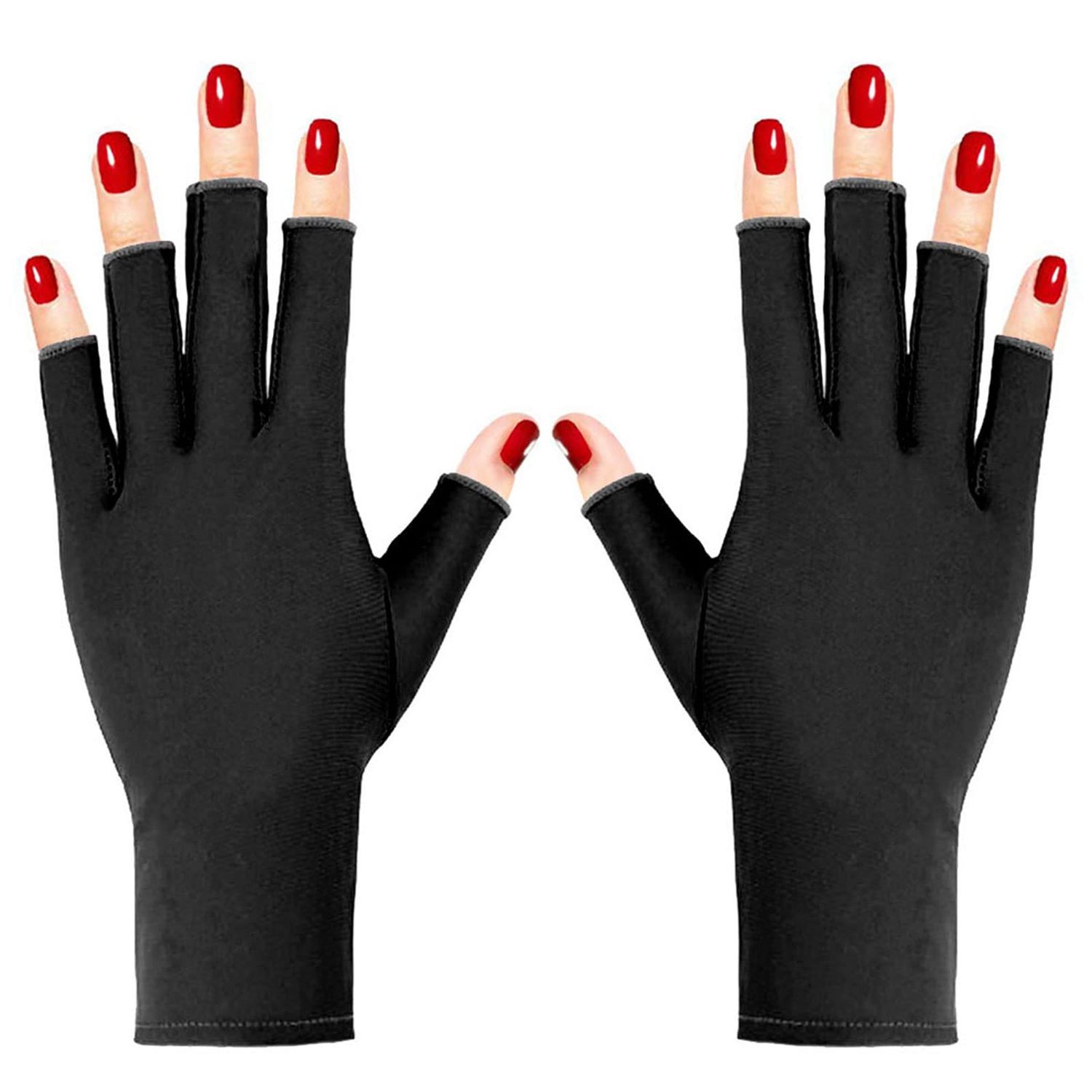 Pimoys UV Gloves for Gel Manicures UPF50 Fingerless UV Light Gloves for Gel Nails,UV Nails Gloves Manicure Gloves UV Protection Gloves