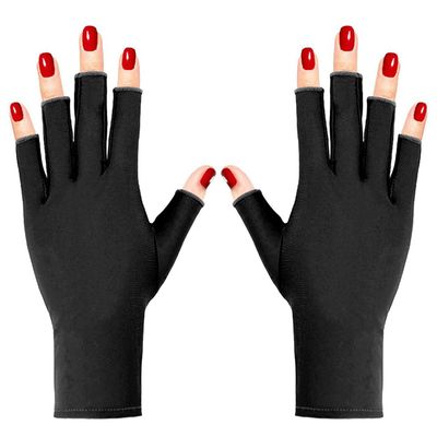 Pimoys UV Gloves for Gel Manicures UPF50 Fingerless UV Light Gloves for Gel Nails,UV Nails Gloves Manicure Gloves UV Protection Gloves