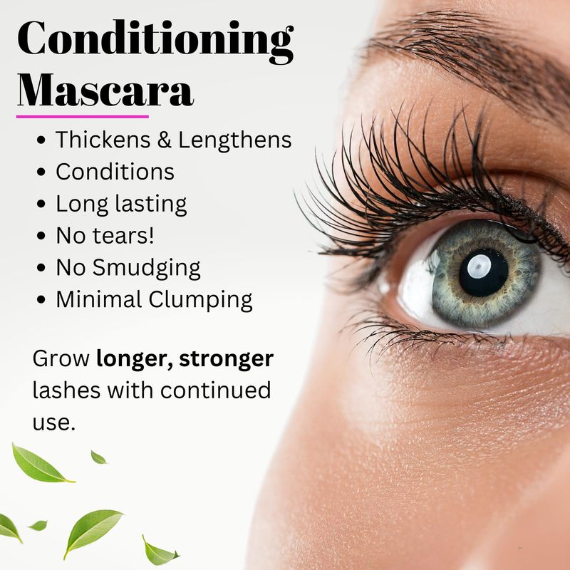 Fifth &amp; Skin NATURLASH Natural Mascara (BLACK) - Hypoallergenic Mascara for Sensitive Eyes - Vegan &amp; Cruelty Free Mascara - Gluten Free - Paraben Free - Nourish, Lengthen &amp; Thicken