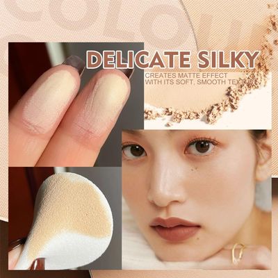 Oil Control Face Pressed Powder, Matte Perfection Pressed Powder, Waterproof Long Lasting Lightweight Finish Setting Face Powder, Cruelty-free, 0.35Oz (03# Pure beige, One Size)