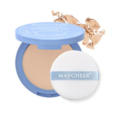 Oil Control Face Pressed Powder, Matte Perfection Pressed Powder, Waterproof Long Lasting Lightweight Finish Setting Face Powder, Cruelty-free, 0.35Oz (03# Pure beige, One Size)