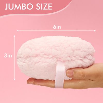 WSYUB Powder Puff, 6'' Powder Puff for Body Powder,Body Powder Puff and Container, Body Powder Applicator,Oversize Dust Puffs for Women,Extra Large Powder Puffs for Face Powder