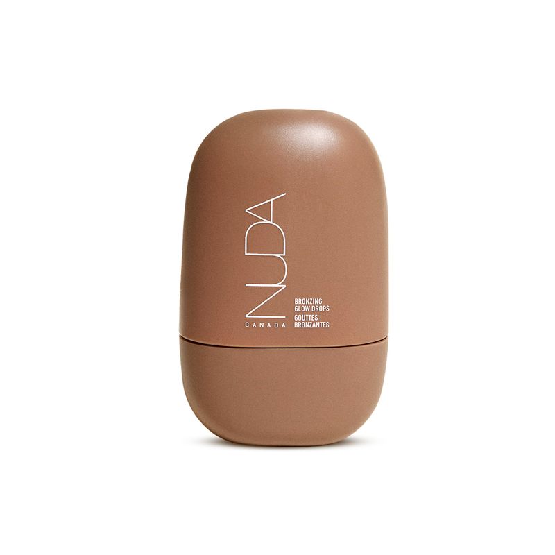Nuda Bronzing Glow Drops | Squalene, Ginger, Lavender, &amp; Moringa-Infused Face Bronzing Drops | Lightweight, Washable Bronzer Drops | Cruelty-Free, Paraben-Free, &amp; Sulfate-Free Bronzing Serum, (30 mL)