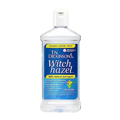 T.N. Dickinson&#39;s Witch Hazel 100% Natural Astringent for Face and Body, 8 fl oz