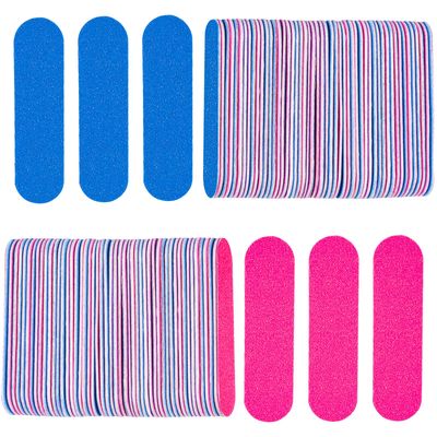 KISEER Mini Nail Files Bulk, 100 Pcs Disposable Double Sided Emery Boards Travel Size for Men, Women, Kids (2 Inch)