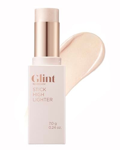 Glint Stick Highlighter (Dewy Moon, 0.24oz) - Multi-Use Illuminator Stick by LG Beauty. Creamy &amp; Blendable Color.