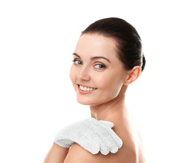 Linda Exfoliating Bath Gloves, Pack of 4