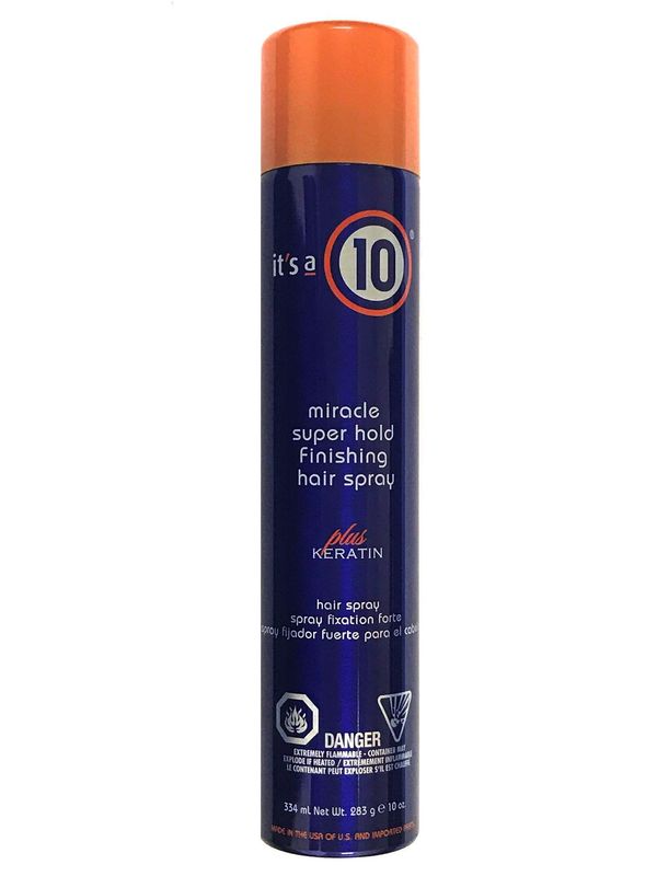 It's a 10 Miracle Super Hold Finishing Hair Spray Plus Keratin, 10 Ounce