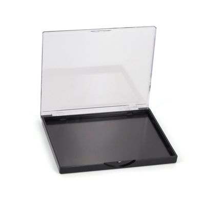 Snowso Empty Magnetic Eyeshadow Palette with Clear Top, Travel Makeup Organizer with 40Pcs Adhesive Metal Stickers For DIY Your Own Eyeshadow Lipstick Blush Powder (Small Palette - 4.8&#39;&#39; x 4&#39;&#39;)
