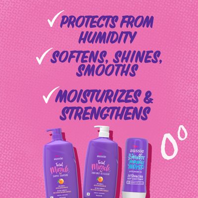 Aussie Total Miracle Hair Care Bundle Shampoo, Conditioner, and 3 Minute Deep Treatment with Apricot & Macadamia Oil, Paraben-Free for Damaged Hair, 26.2 & 8 Fl Oz