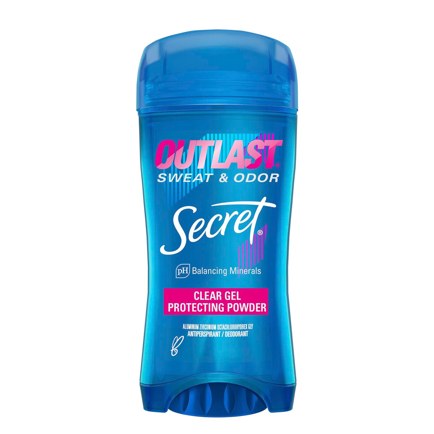Secret Antiperspirant Deodorant for Women, Protecting Powder Scent, Clear Gel, Outlast Xtend, 2.6 Oz (Pack of 6)