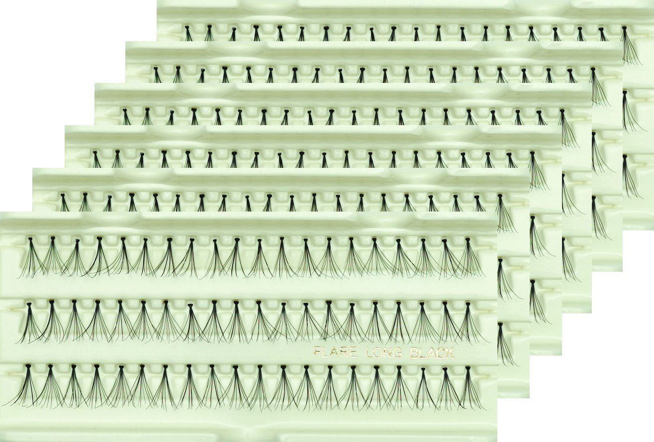 6packs Eyelashes - #Flare Long (Same factory &amp; production line as Red Cherry)