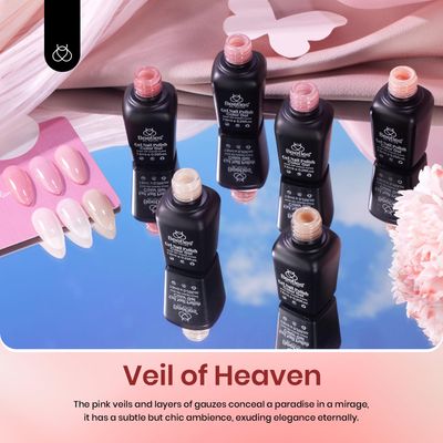 Beetles Spring Gel Nail Polish Set, 6 Colors Jelly Gel Polish Nude Pink Gel Neutral Nail Art Design Translucent Gel Nail Kits Soak Off Uv Nail Lamp Cured Nail Manicure Valentines Day Gifts for Women
