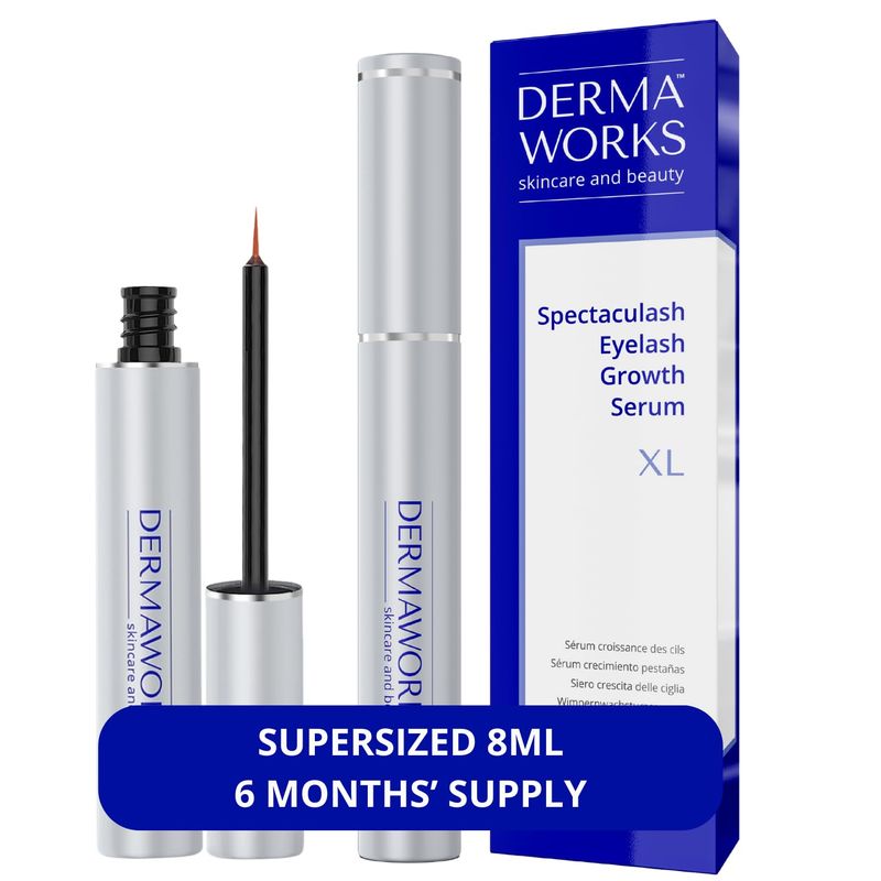 DERMAWORKS Lash Serum for Eyelash Growth - Eyelash Serum Growth - Eyelash Growth Serum - Eye Lash Serum Growth - Lash Growth Serum - Eyelash Enhancing Serum - Suero para Pestaas Crecimiento (XL)