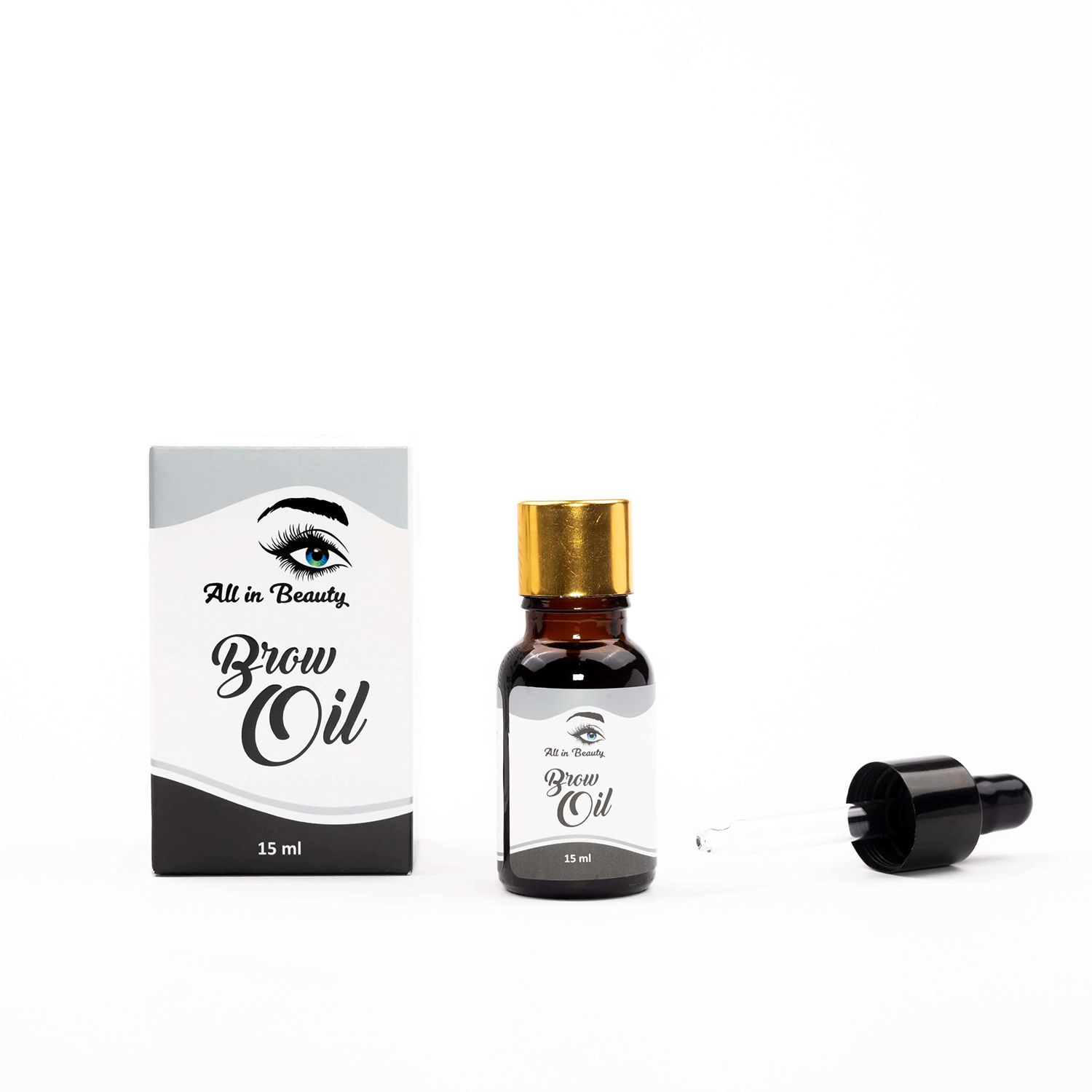 All in Beauty Brow Growth Enhancer Serum - Nourishing Eyebrow Oil for Conditioning Before Henna Application and Micropigmentation