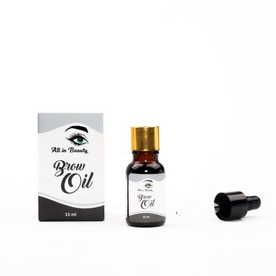 All in Beauty Brow Growth Enhancer Serum - Nourishing Eyebrow Oil for Conditioning Before Henna Application and Micropigmentation