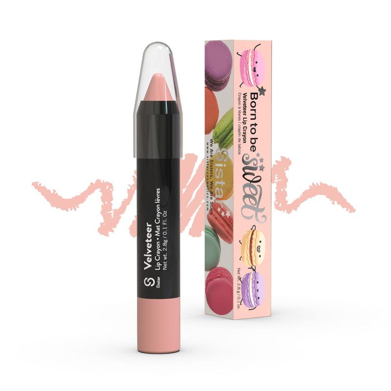 Sistar Born To Be Sweet Velveteer Lip Crayon Lip Color Longwear Chocolate Scented