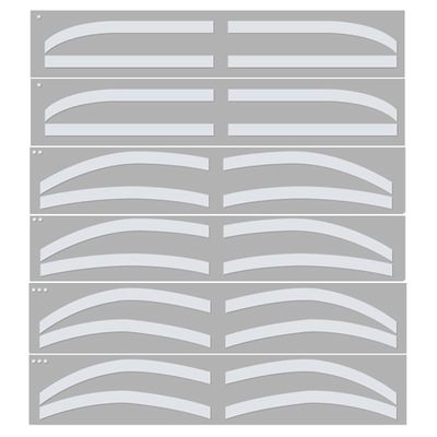 Eyebrow Stencil Stickers Airbrush Eyebrow Sticker Stencil Eyebrow Auxiliary Stickers,6 Pairs Eyebrow Auxiliary Stickers Disposable Adhesive Eyebrow Pattern Sticker