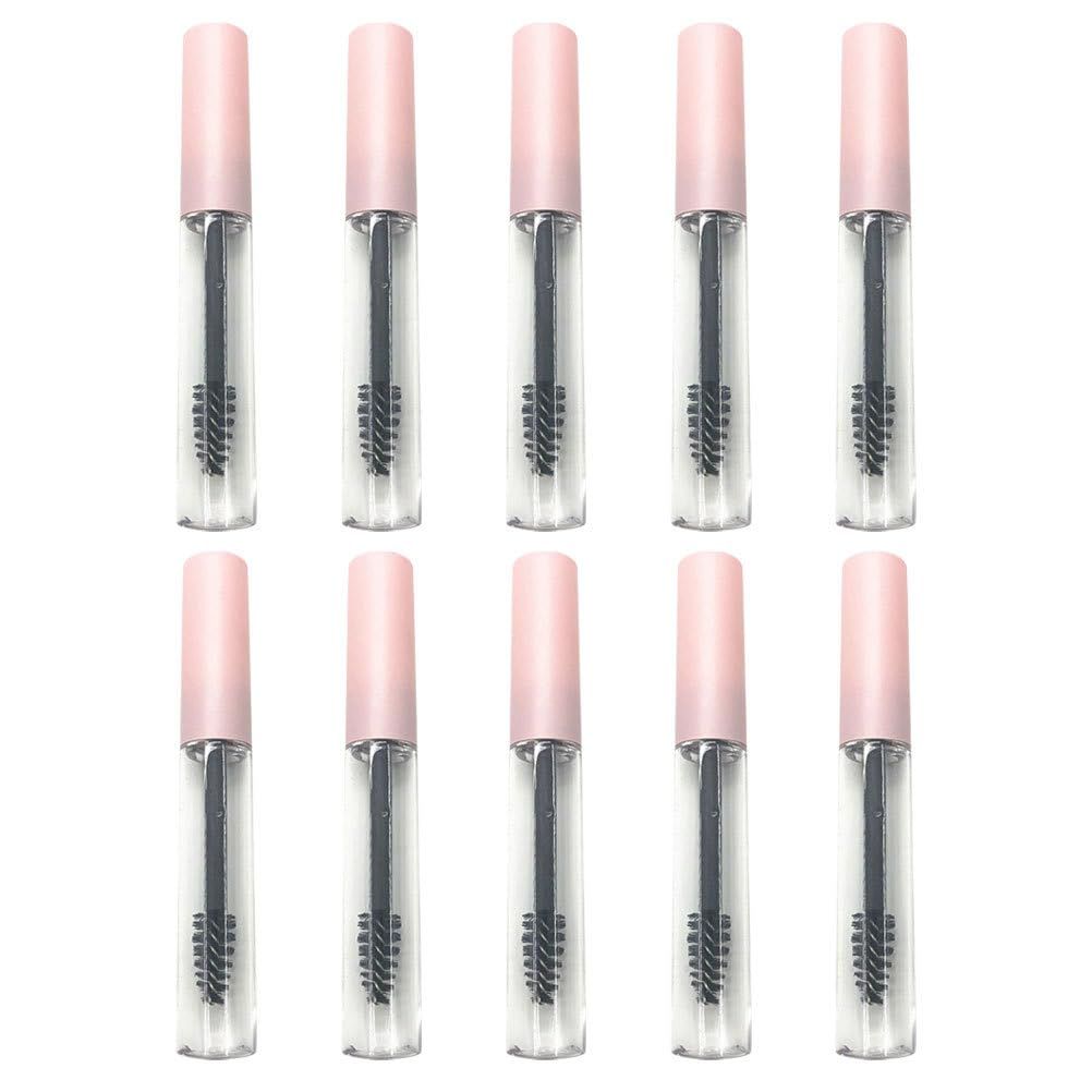 FOMIYES Empty Mascara Tubes with Wand 10Pcs 5ml Refillable Mascara Containers for Castor Oil DIY Cosmetic Pink