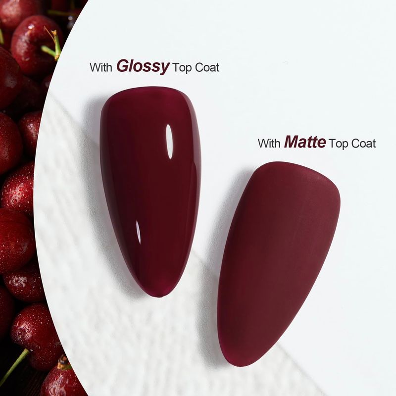 GAOY Red Gel Nail Polish, 16ml Soak Off Gel Polish, UV Light Cure for Nail Art DIY Manicure at Home, 1149 Dark Red Cherry