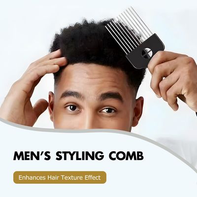 Kootinn 3-Piece Stainless Steel Afro Hair Pick Set, Fist Design for Men &amp; Women, Perfect for Natural Curly Afro Hair, Essential Hairdressing Styling Tool