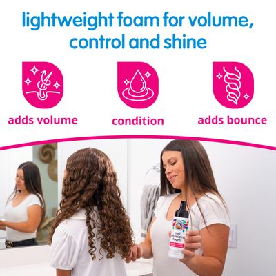 SoCozy Curl Volumizing Foam For Kids Hair, Synthetic Colors or Dyes, 6 Fl Oz (578)
