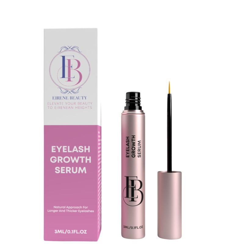 EIRENE BEAUTY Hormone-Free Eyelash Growth Serum - Lash Enhancer for Longer, Thicker, and Fuller Lashes - Organic &amp; Vegan- Advanced Eyelash Growth Serum with Natural Formula